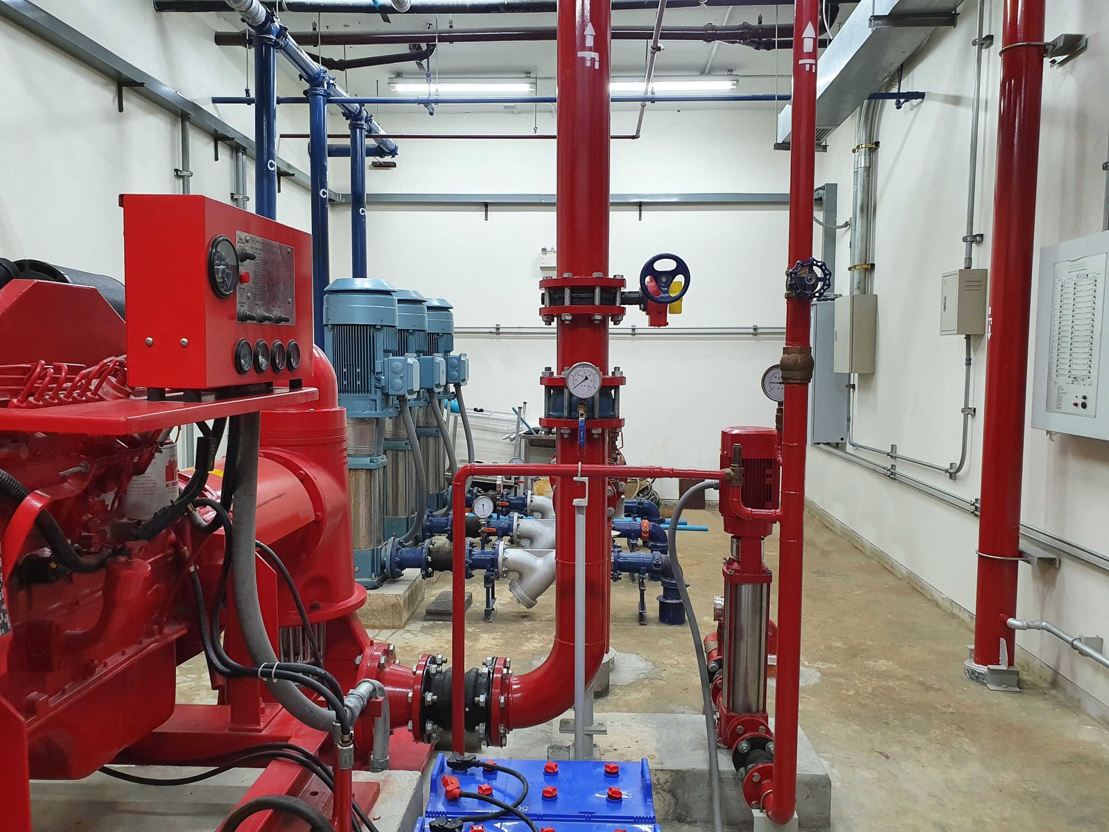 Complete fire pump system installation